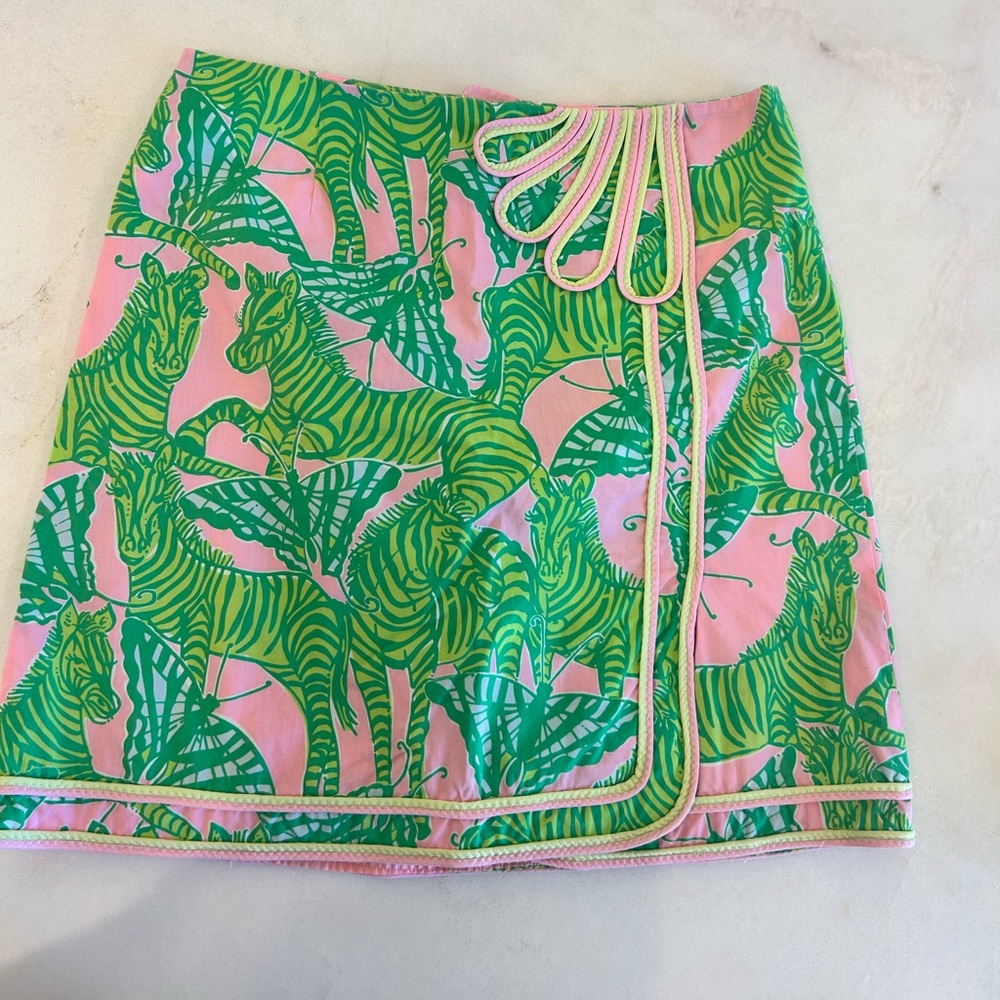 Lilly Pulitzer Skirt Sz 2 Zebras & Butterflies